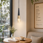 HDC Luxury Black & Gold Cone Pendant Light for Bedroom, Living Room