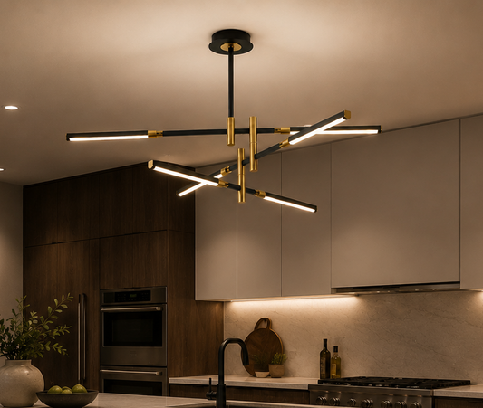 HDC Luxury Modern Geometric LED Chandelier for Bedroom, Living Room