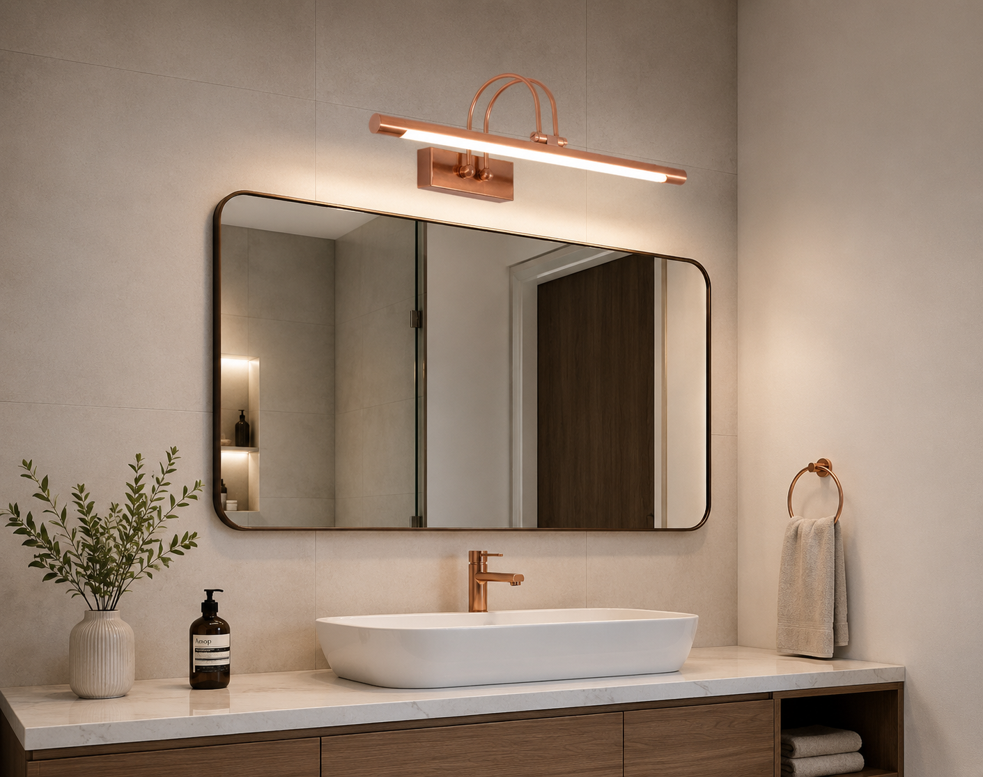 HDC 12W Copper LED Vanity Lights Modern Bathroom, Picture & Accent Wall Light