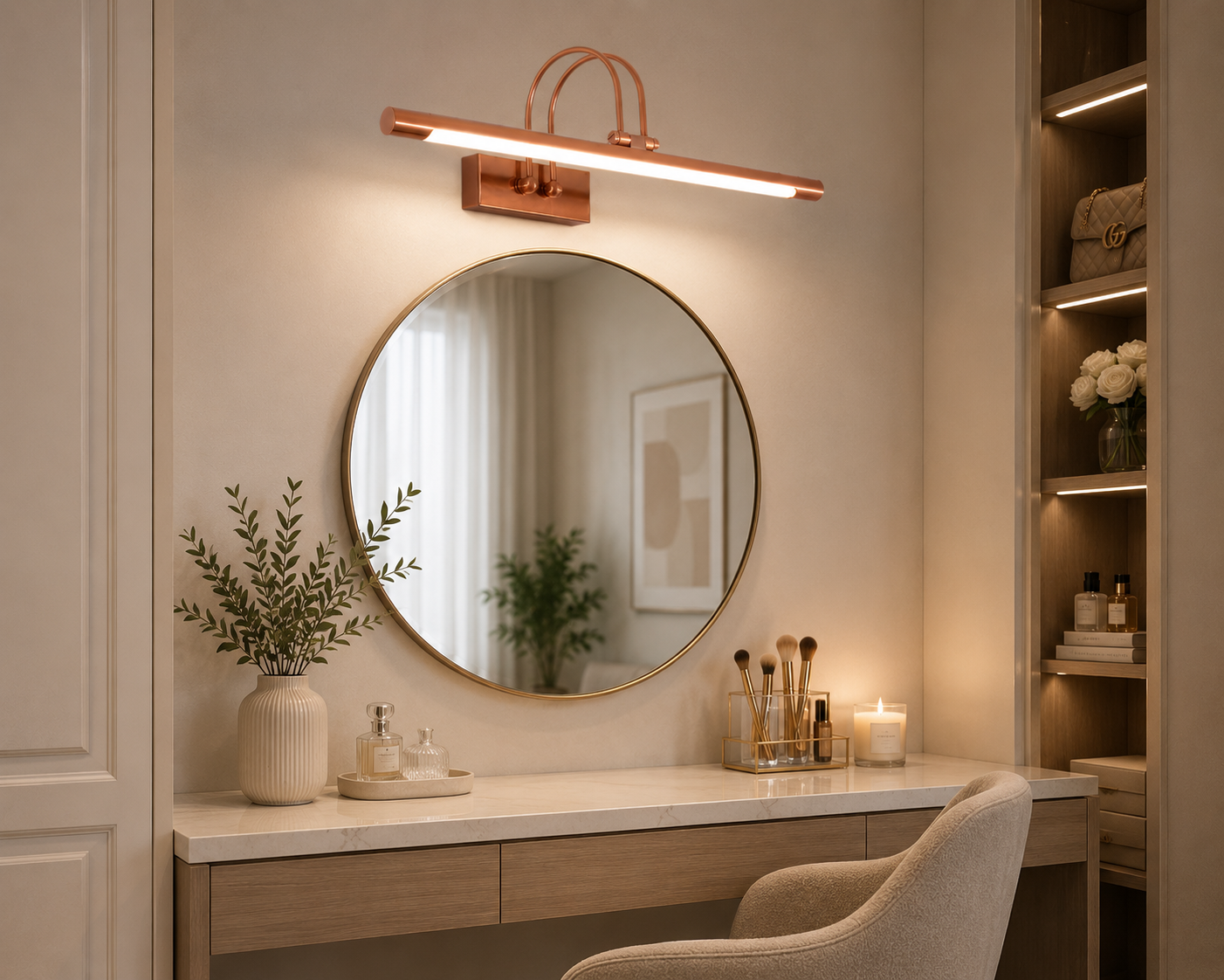 HDC 12W Copper LED Vanity Lights Modern Bathroom, Picture & Accent Wall Light