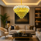 HDC 600mm Luxury Hanging Floral Crystal Chandelier for Duplex Homes, Banquet Halls and Premium Villas