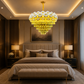 HDC 600mm Luxury Hanging Floral Crystal Chandelier for Duplex Homes, Banquet Halls and Premium Villas