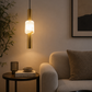 HDC Modern Gold Glass Pendant Light for Bedroom, Living Room