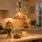 HDC Vintage Floral Tiffany Style Pendant Light
