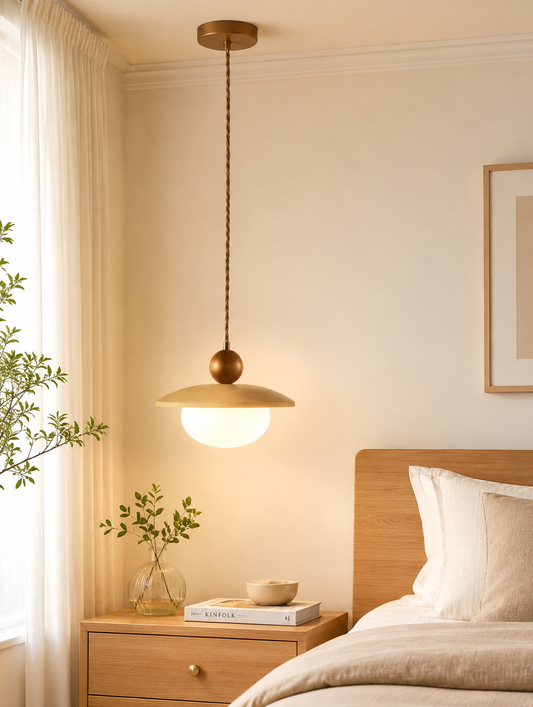 HDC Modern Nordic Dome Pendant Light for Bedroom, Living Room
