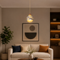 HDC Luxury Marble Pattern Glass Pendant Light for Living Room, Bedroom, Bedside, Dining Table, Kitchen Island