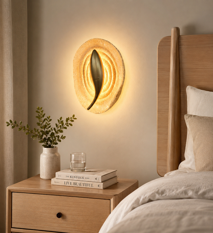HDC Modern Gold/ Silver Resin Wall Light for Bedroom, Living Room