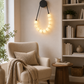 HDC Modern Black Globe Loop Wall Light for Bedroom, Living Room