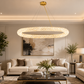 HDC Luxury Crystal Oval LED Chandelier for Bedroom, Living Room