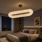 HDC Luxury Crystal Oval LED Chandelier for Bedroom, Living Room
