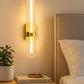 HDC Modern Gold Crystal LED Wall Light for Bedroom, Living Room