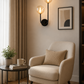 HDC Modern Dual Globe Wall Light for Bedroom, Living Room