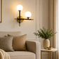 HDC Modern Dual Globe Wall Light for Bedroom, Living Room
