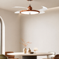 HDC Modern Retractable LED Ceiling Fan with Acrylic Blades for Bedroom, Living Room