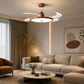HDC Modern Retractable LED Ceiling Fan with Acrylic Blades for Bedroom, Living Room