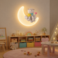 HDC Cute Bear Moon Kids Wall Light for Kids Bedroom, Nursery, Playroom