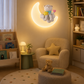 HDC Cute Bear Moon Kids Wall Light for Kids Bedroom, Nursery, Playroom