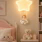 HDC Cute Star Kids LED Wall Light with Cloud Doll for Kids Bedroom, Nursery, Playroom