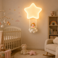 HDC Cute Star Kids LED Wall Light with Cloud Doll for Kids Bedroom, Nursery, Playroom