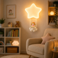 HDC Cute Star Kids LED Wall Light with Cloud Doll for Kids Bedroom, Nursery, Playroom