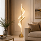 HDC Modern Luxury Crystal Spiral LED Floor Lamp for Bedroom, Living Room