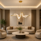 HDC Modern Wave Crystal Chandelier for Bedroom, Living Room