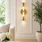 HDC Modern Gold/ Black Crystal LED Wall Light for Bedroom, Living Room