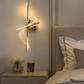 HDC Luxury Gold Spiral LED Wall Light for Bedroom, Living Room