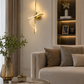 HDC Luxury Gold Spiral LED Wall Light for Bedroom, Living Room
