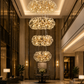 HDC 800+700+600+500mm Luxury Crystal Double Height Chandelier for Staircase & Duplex Living Spaces