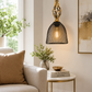 Ojaro Vintage Black Mesh Pendant Light for Bedroom, Living Room