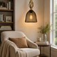 Ojaro Vintage Black Mesh Pendant Light for Bedroom, Living Room