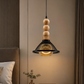 Ojaro Rustic Wooden Mesh Pendant Light for Bedroom, Living Room
