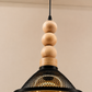 Ojaro Rustic Wooden Mesh Pendant Light for Bedroom, Living Room