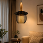 Ojaro Vintage Wooden Mesh Pendant Light for Bedroom, Living Room