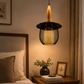 Ojaro Vintage Wooden Mesh Pendant Light for Bedroom, Living Room