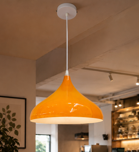 Ojaro Modern Dome Metal Pendant Light for Dining & Kitchen, Bedroom, Cafe
