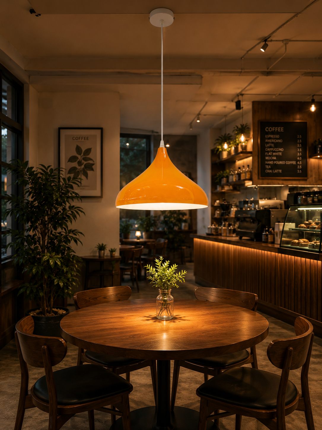 Ojaro Modern Dome Metal Pendant Light for Dining & Kitchen, Bedroom, Cafe