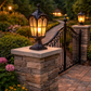 HDC Luxury Black/Coffee/Gold Outdoor Garden Gate Light for Garden Pillars