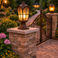 HDC Luxury Black/Coffee/Gold Outdoor Garden Gate Light for Garden Pillars