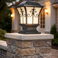 HDC Luxury Coffee/Black/Gold Outdoor Gate Pillar Light