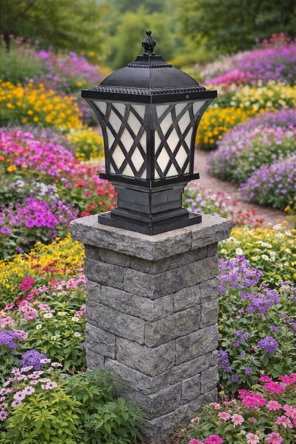 HDC Luxury Coffee/Black/Gold Outdoor Gate Light for Gate Walls, Garden Pillars