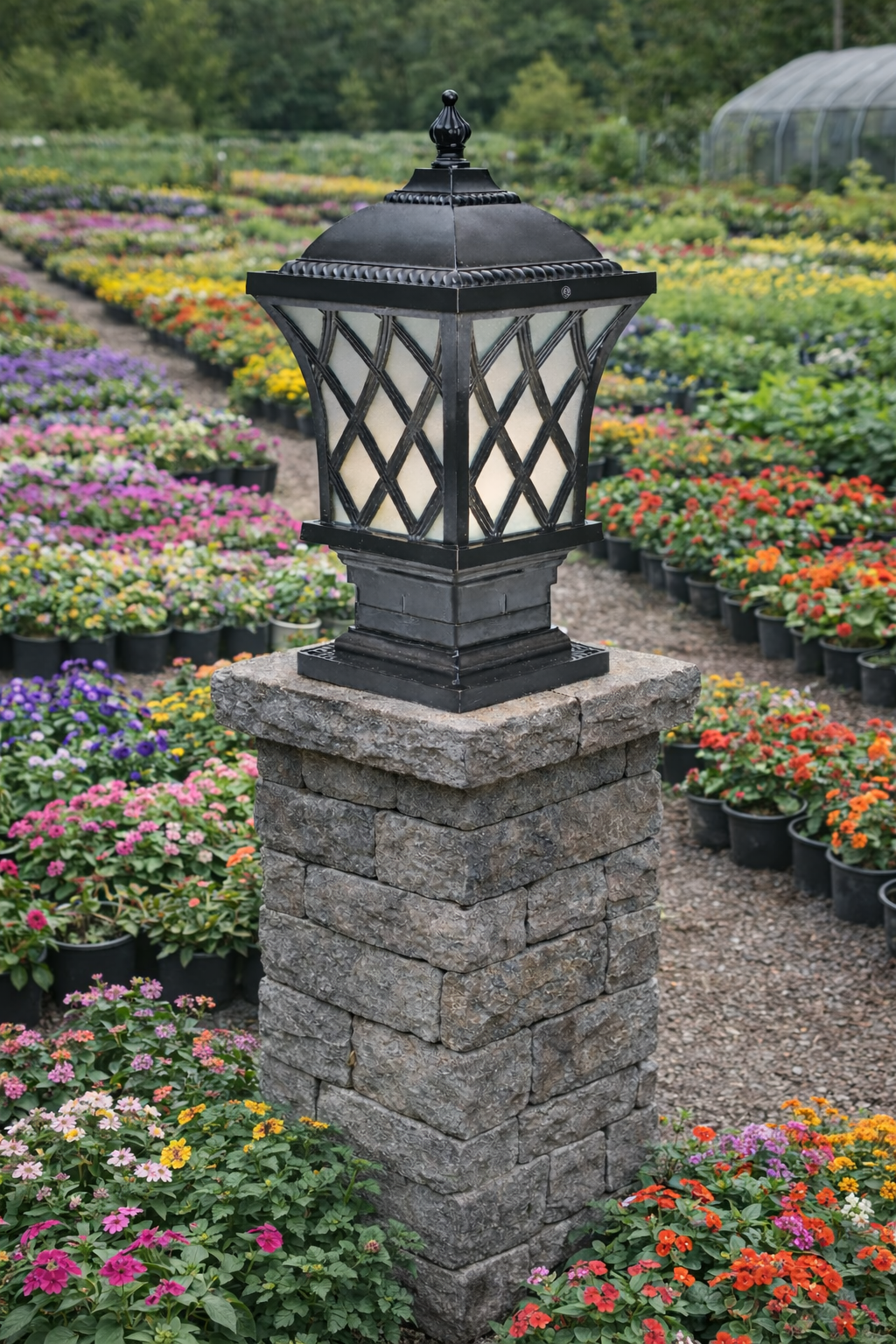 HDC Luxury Coffee/Black/Gold Outdoor Gate Light for Gate Walls, Garden Pillars