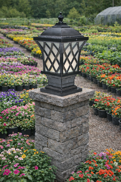 HDC Luxury Coffee/Black/Gold Outdoor Gate Light for Gate Walls, Garden Pillars