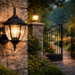 HDC Luxury Classic Black/Gold/Coffee Outdoor Wall Lantern for Balconies, Garden