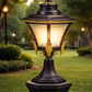 HDC Luxury Classic Black Outdoor Gate Pillar Light for Garden Pillars, Garden Walls