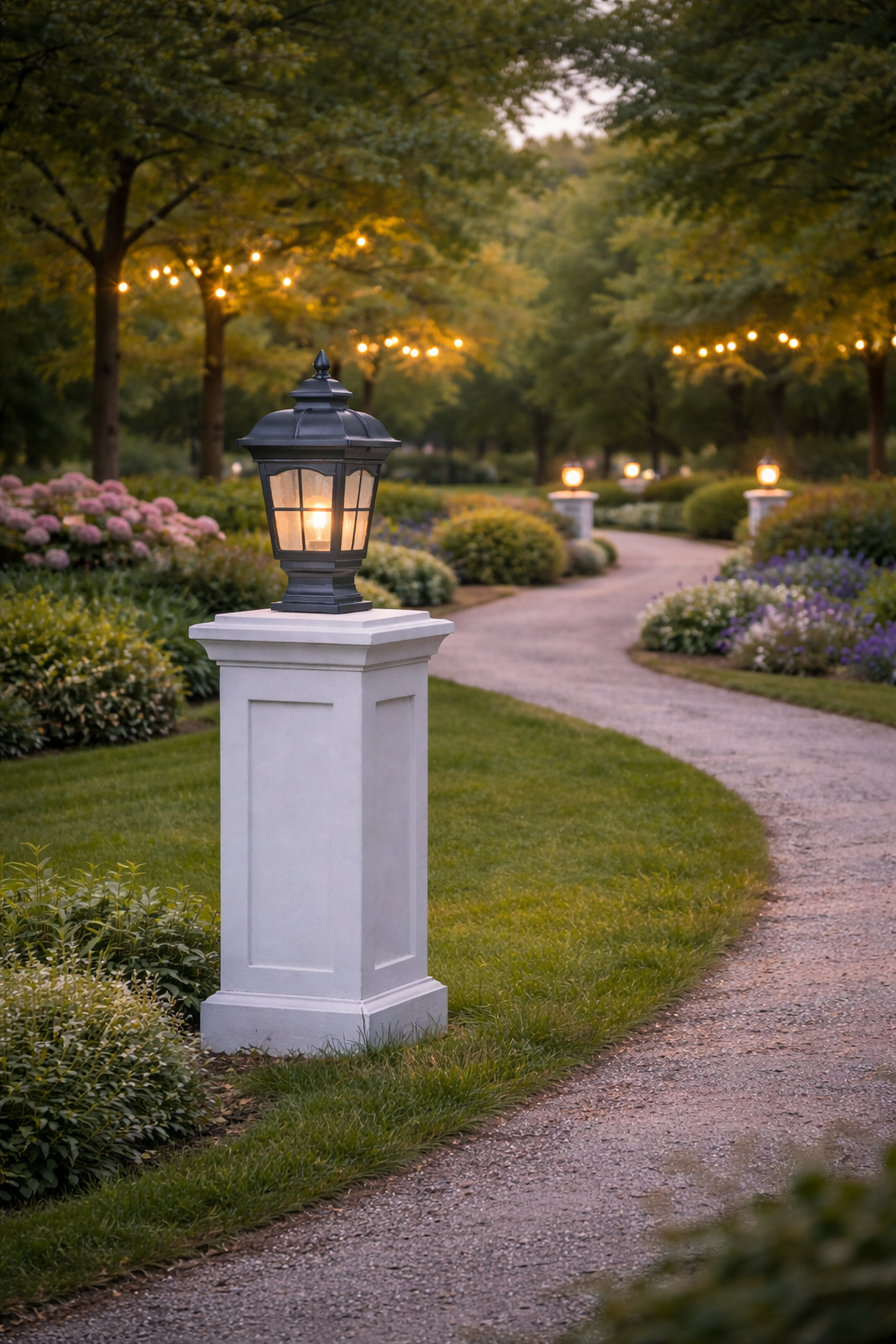 HDC Luxury Classic Coffee/Black/Gold Outdoor Gate Light