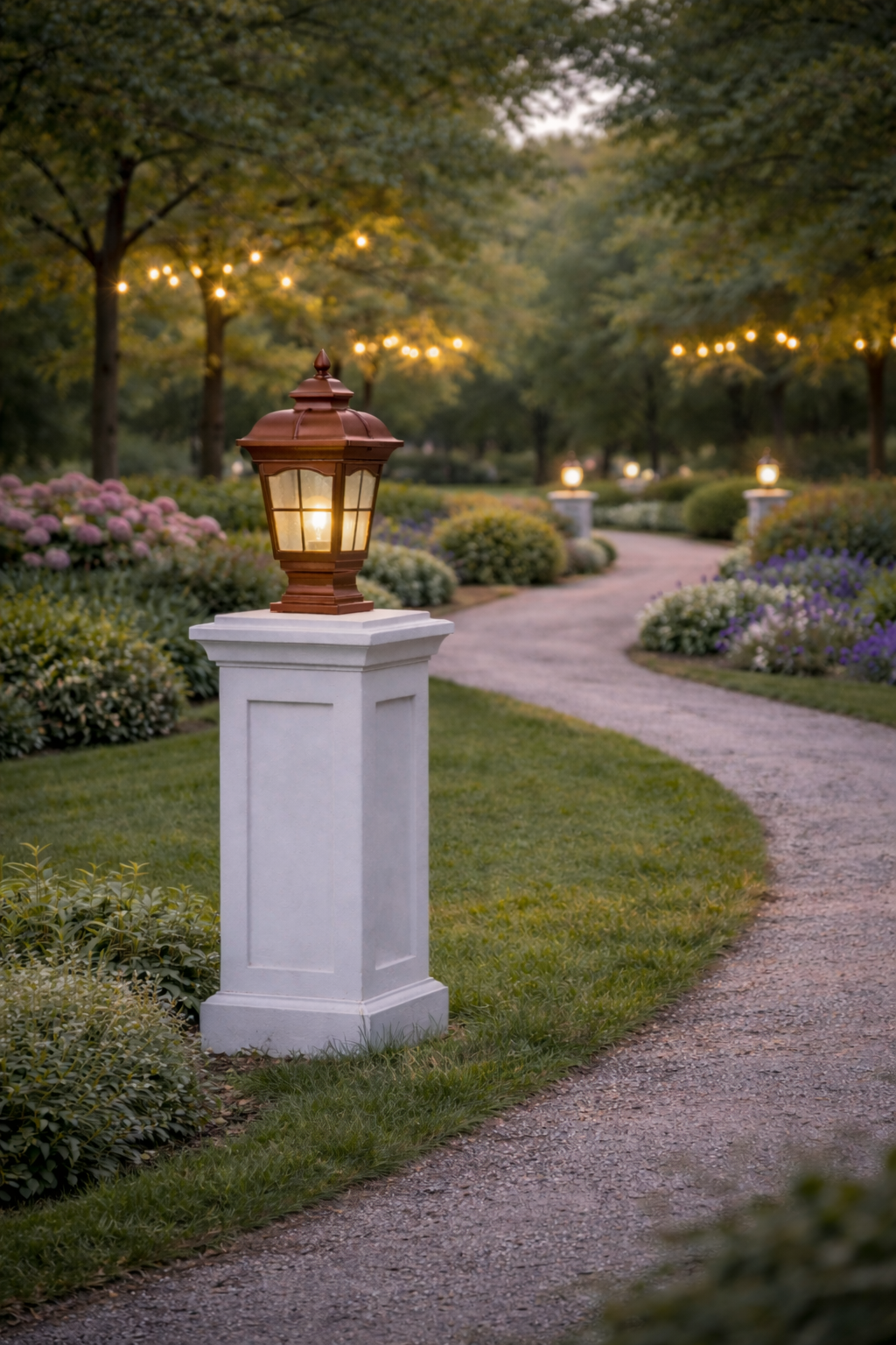 HDC Luxury Classic Coffee/Black/Gold Outdoor Gate Light