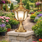 HDC Luxury Classic Gold Outdoor Gate & Pillar Lantern