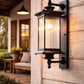 HDC Luxury Vintage Ribbed Glass Outdoor Wall Lantern